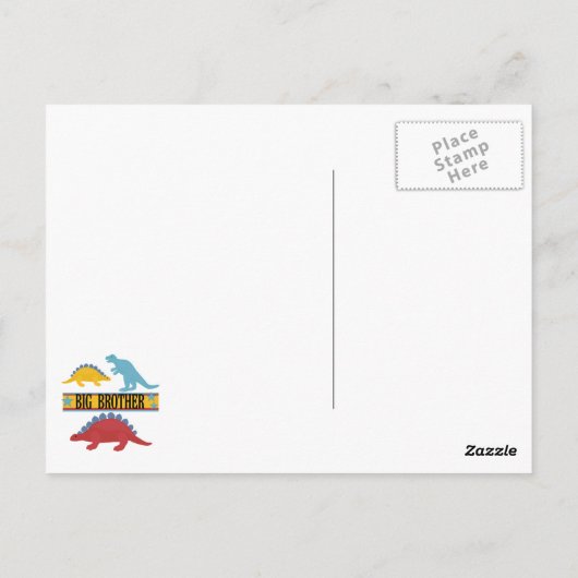 Dinosaur Big Brother Briefkaart (Achterkant)