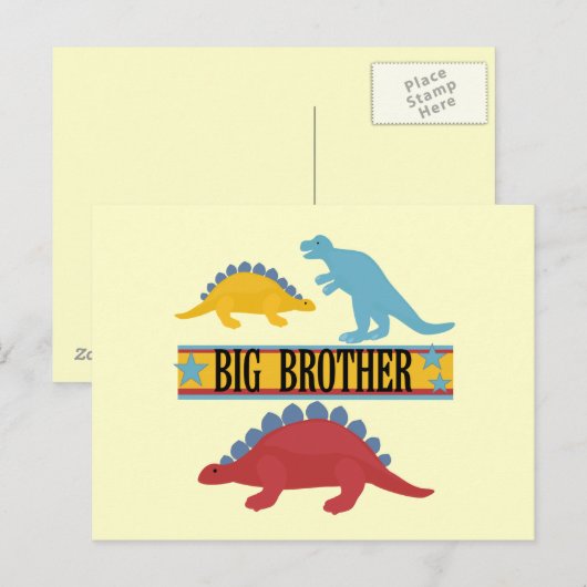 Dinosaur Big Brother Briefkaart (Voorkant / Achterkant)