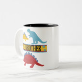 Dinosaur Big Brother Tweekleurige Koffiemok (Voorkant links)