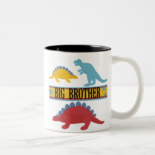 Dinosaur Big Brother Tweekleurige Koffiemok (Rechts)