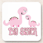 Dinosaur Big Sister Bier Onderzetter (Voorkant)