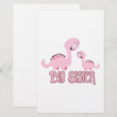 Dinosaur Big Sister Briefpapier (Voorkant / Achterkant)