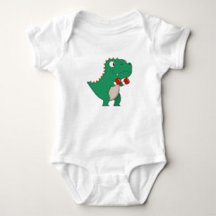 Dinosaur bij Boxing met Boxing-handschoenen Romper