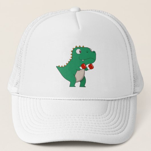 Dinosaur bij Boxing met Boxing-handschoenen Trucker Pet (Voorkant)
