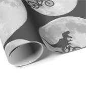 Dinosaur Bike en maanretro 80s Dino Cadeaupapier (Rol Hoek)