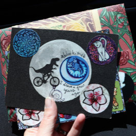 Dinosaur Bike en maanretro 80s Dino Kaart