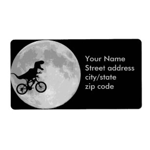 Dinosaur Bike & Moon Etiket