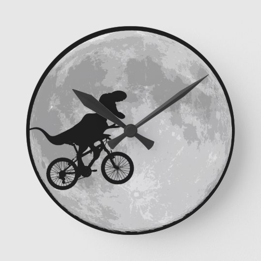 Dinosaur Bike & Moon Ronde Klok (Voorkant)