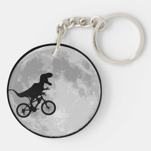 Dinosaur Bike & Moon Sleutelhanger (Achterkant)