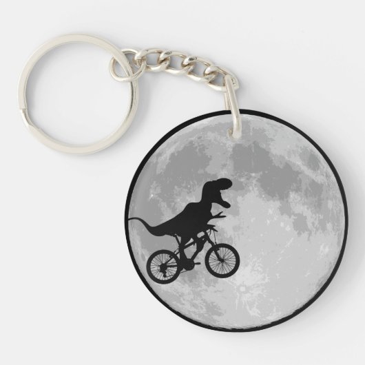 Dinosaur Bike & Moon Sleutelhanger (Voorkant)