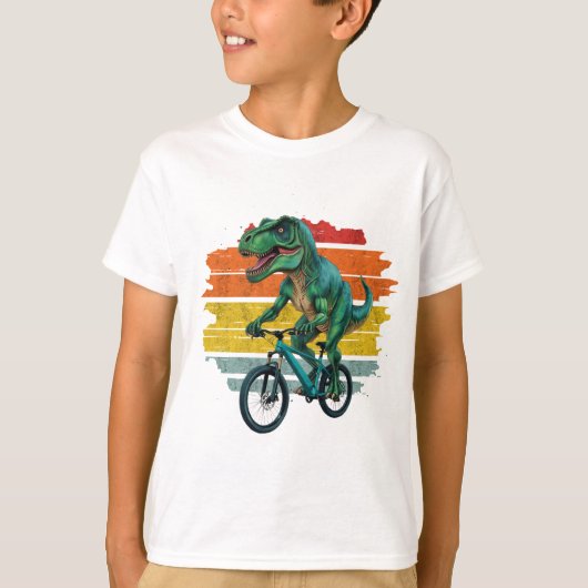 Dinosaur Biker Funny Cycling Lover Shirt Design (Voorkant)