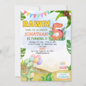 Dinosaur Birthday 5th for Boys | Rawr Dinosaur Kaart (Voorkant)