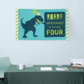 Dinosaur Birthday Banner Green (Beurs)