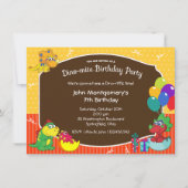 Dinosaur Birthday Bash Costume Party Kaart (Voorkant)