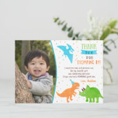 Dinosaur Birthday Bedankt voor je kaarten (Staand voorkant)
