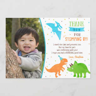 Dinosaur Birthday Bedankt voor je kaarten