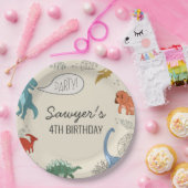 Dinosaur Birthday Borden Papieren Bordje (Feest)