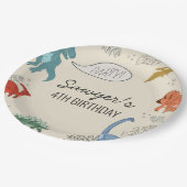 Dinosaur Birthday Borden Papieren Bordje (Gekanteld)