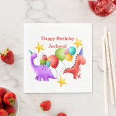 Dinosaur Birthday Borden Servet (Insitu)
