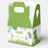 Dinosaur Birthday Boy Elke leeftijd Groene Zwart Bedankdoosjes (Geopend)