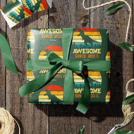 Dinosaur Birthday Boy Geweldige sinds geboorte Cadeaupapier