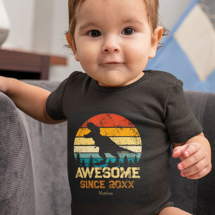 Dinosaur Birthday Boy Geweldige sinds geboorte Romper