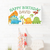 Dinosaur Birthday Boy Party DinoMite Spandoek (Insitu)