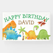 Dinosaur Birthday Boy Party DinoMite Spandoek (Horizontaal)