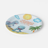 Dinosaur Birthday boy Party  Papieren Bordje (Gekanteld)
