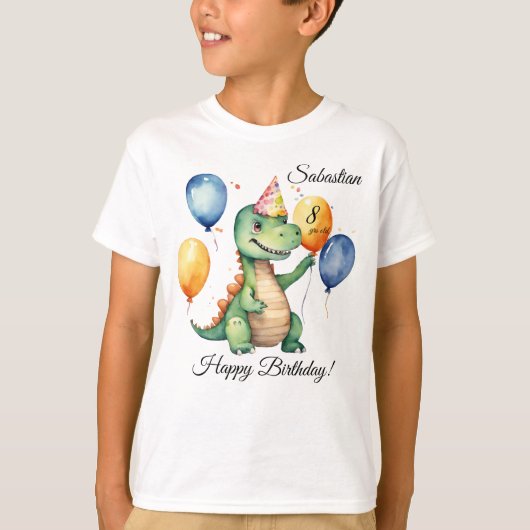 Dinosaur Birthday Boy T-shirt (Voorkant)