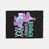 Dinosaur Birthday Brother Saurus T Rex Family Matc Fleece Deken (Voorkant (Horizontaal))