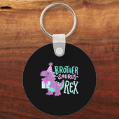 Dinosaur Birthday Brother Saurus T Rex Family Matc Sleutelhanger (Voorkant)