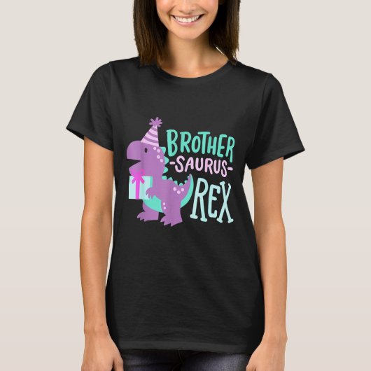 Dinosaur Birthday Brother Saurus T Rex Family Matc T-shirt (Voorkant)