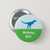 Dinosaur Birthday Button (Voorkant /achterkant)