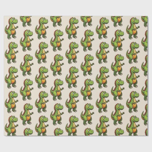 Dinosaur Birthday Cadeaupapier (Vlak)