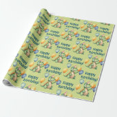 Dinosaur Birthday Cadeaupapier (Uitgerold)