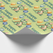 Dinosaur Birthday Cadeaupapier (Hoek)