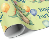 Dinosaur Birthday Cadeaupapier (Rol Hoek)