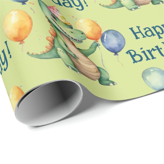 Dinosaur Birthday Cadeaupapier (Rol Hoek)