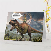 Dinosaur Birthday Card Kaart (Gele Bloem)