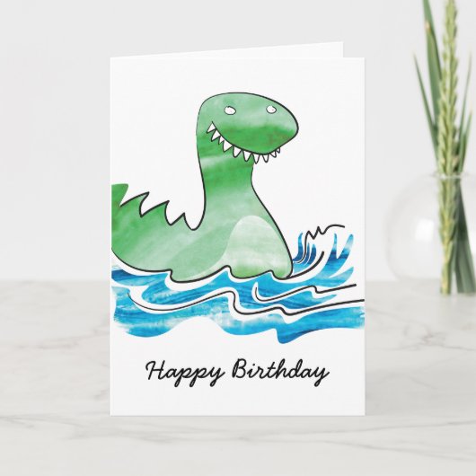 Dinosaur Birthday Card Kaart (Voorkant)