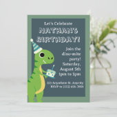 Dinosaur Birthday Card Kaart (Staand voorkant)