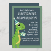 Dinosaur Birthday Card Kaart (Voorkant / Achterkant)