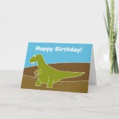 Dinosaur Birthday Card Kaart (Voorkant)