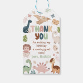 Dinosaur Birthday Dank je Labels Cadeaulabel (Voorkant)
