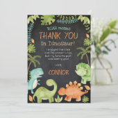 Dinosaur Birthday dank u kaarten (Staand voorkant)