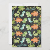 Dinosaur Birthday dank u kaarten (Achterkant)