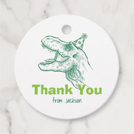 Dinosaur Birthday Dank u Label