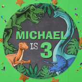 Dinosaur Birthday Dino Trex Prehistorische Boy Kin Papieren Bordje