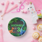 Dinosaur Birthday Dino Trex Prehistorische Boy Kin Papieren Kommen (Feest)